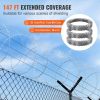 VEVOR Razor Wires, 147 ft Razor Barbed Wire, 3 Rolls Razor Wire Fencing Razor Fence, Razor Ribbon Barbed Wire Galvanized Razor Wire Fence, Rolls Razor